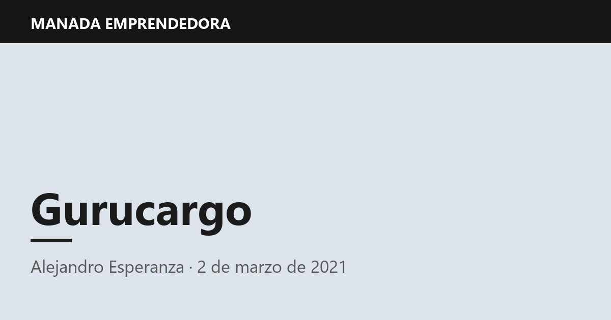 Gurucargo, Alejandro Esperanza