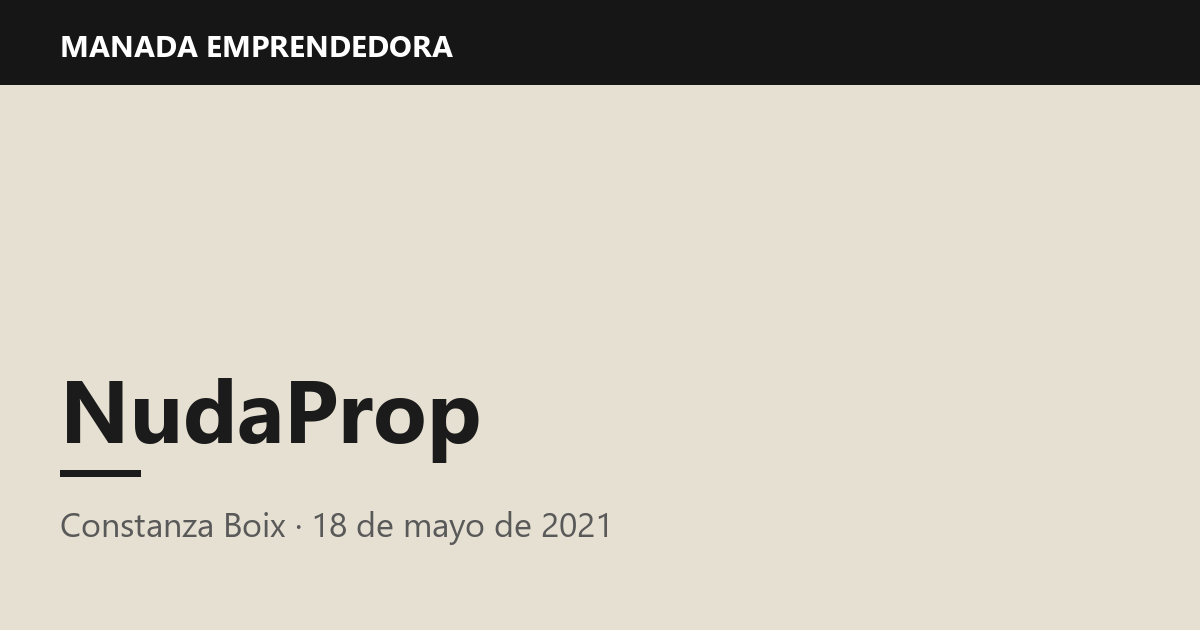 NudaProp, Constanza Boix
