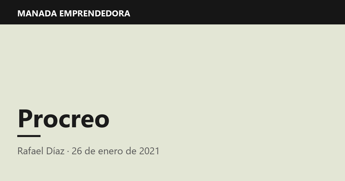 Procreo, Rafael Díaz