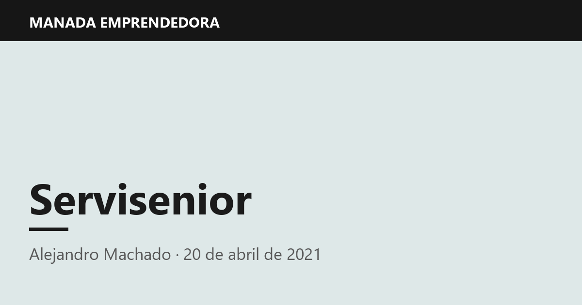 Servisenior, Alejandro Machado