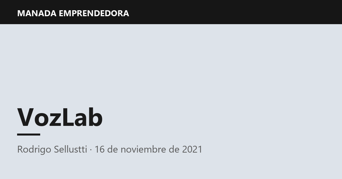 VozLab, Rodrigo Sellustti