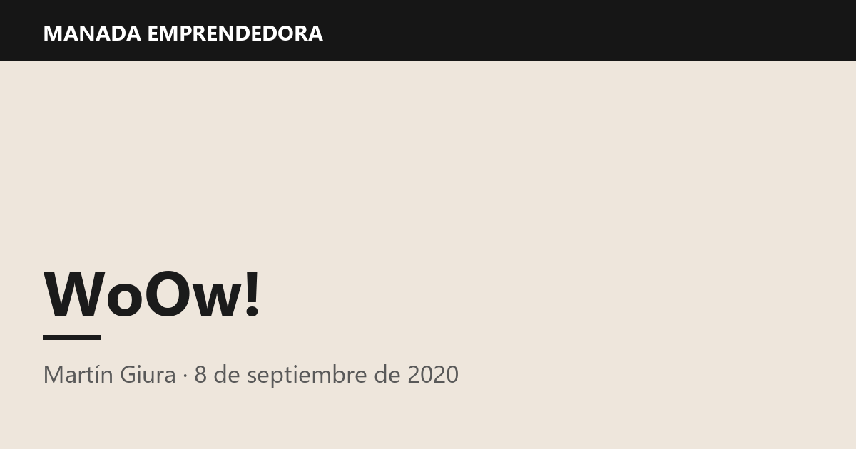 WoOw!, Martín Giura